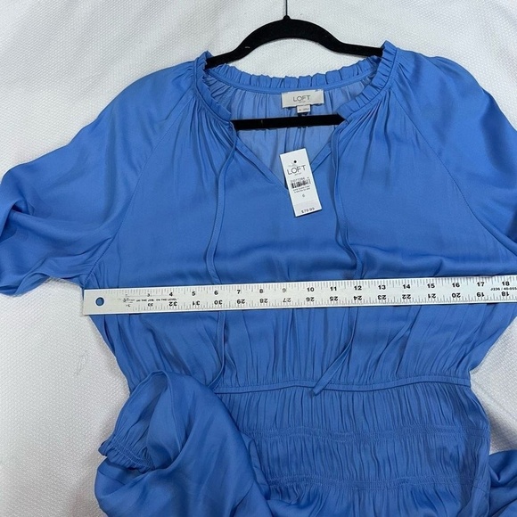 Loft Outlet Light Blue Long Sleeve Dress - Picture 4 of 9